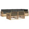 vidaXL Outdoor-Sofagarnitur 7 pcs Wei&szlig; und Anthrazit Polyester