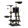 vidaXL Kratzbaum mit Sisal-Kratzsäulen Dunkelgrau 122 cm