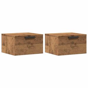 vidaXL Wand-Nachttische 2 Stk. Artisan-Eiche 34x30x20 cm