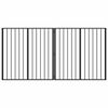 vidaXL Hundetor 2 Panels Schwarz 100 x 100 cm Verzinkter Stahl