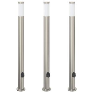 vidaXL Pollerleuchten mit Auslass 3er 110 cm Edelstahl IP44