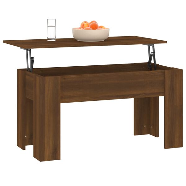 vidaXL Couchtisch Braun Eichen-Optik 101x49x52 cm Holzwerkstoff