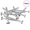vidaXL Holzschrauben 12 stk. Silber M6 x 70 mm Stahl
