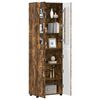 vidaXL Highboard mit Regal FLORIN Ger&auml;ucherte Eiche 60 x 35 x 182 cm