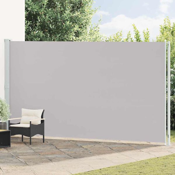 vidaXL Seitenmarkise Ausziehbar 220x600 cm Grau