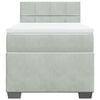 vidaXL Boxspringbett mit Matratze Hellgrau 90x190 cm Samt