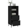 vidaXL Sideboard Schwarz 34,5x34x90 cm Holzwerkstoff
