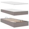 vidaXL Ottoman-Bett mit Matratzen Taupe 200x200 cm Stoff