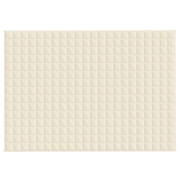vidaXL Gewichtsdecke Hellcreme 155x220 cm 7 kg Stoff
