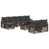 vidaXL Gartensofa-set 10 pcs Grau Poly-Rattan