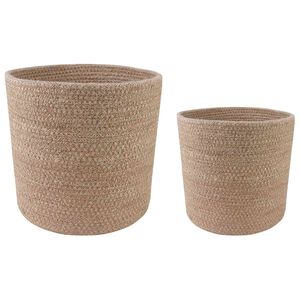 vidaXL Pflanztopfsatz 2 Stk. Natur &Oslash; 28 x 28 cm 100% Tossa-Jute