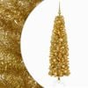 vidaXL K&uuml;nstlicher schlanker Weihnachtsbaum mit Kugeln 180 cm 300 LEDs