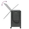 vidaXL Wäschekorb mit Rollen Grau 66x35x60 cm Rattan