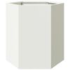 vidaXL Pflanzk&uuml;bel Wei&szlig; Sechseckig 46x40x45 Stahl