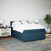 vidaXL Boxspringbett mit Matratze Blau 160x200 cm Samt