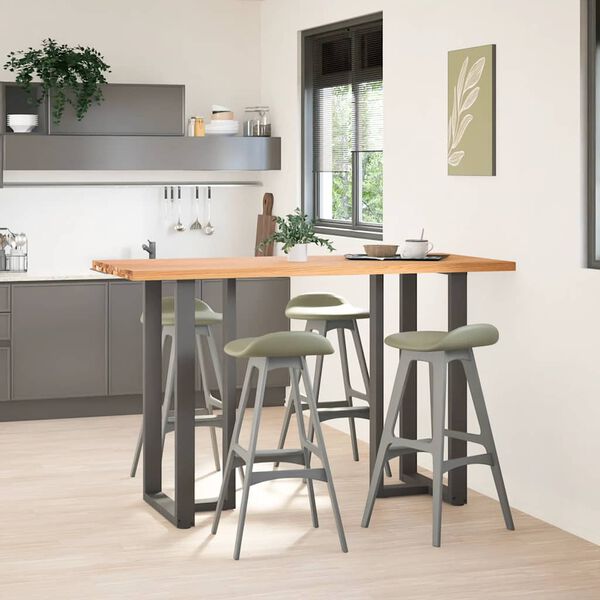 vidaXL Bartisch Hellbraun 180x80x112 cm Massivholz Eiche Rechteckig