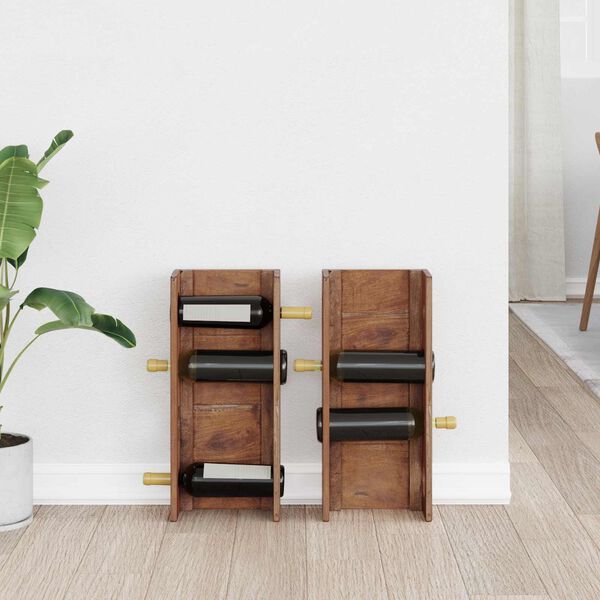 vidaXL Regal Braun 24 x 13 x 54 cm Massives Mahagoni Holz