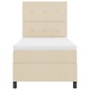 vidaXL Boxspringbett mit Matratze mit LED Creme 80 x 200 cm Stoff