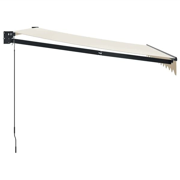 vidaXL Markise Einziehbar Creme 3x2,5 m Stoff und Aluminium