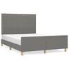 vidaXL Bettgestell ohne Matratze Dunkelgrau 140x200 cm Stoff