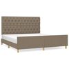 vidaXL Bettgestell ohne Matratze Taupe 160x200 cm Stoff