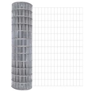 vidaXL Eurozaun Silber 1,4 x 10 m Feuerverzinktes Eisen