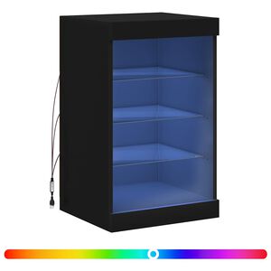 vidaXL Sideboard mit LED-Leuchten Schwarz 41x37x67 cm