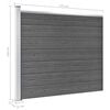 vidaXL Zaunelement Set WPC 353x146 cm Schwarz