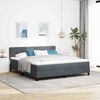 vidaXL Boxspringbett mit Kopfteil Dunkelgrau 180 x 200 cm Samt