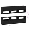 vidaXL TV-Wandschrank mit LED Schwarz 180x31x45 cm