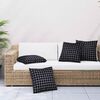vidaXL Streupillows 4 pcs Schwarz kariert 50 x 50 cm Polyesterstoff