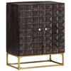 vidaXL Sideboard Schwarz 60x35x75 cm Massivholz Mango