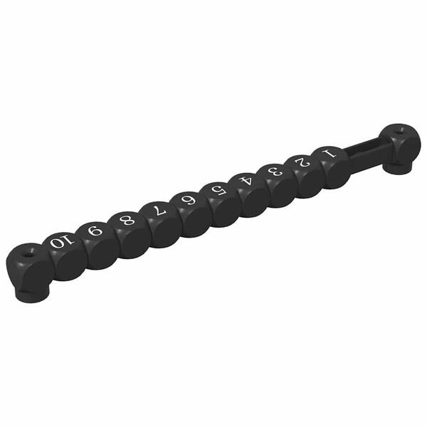 vidaXL Fu&szlig;balltisch Counts 2 pcs Schwarz 30 x 2,2 x 2,9 cm Kunststoff