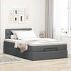 vidaXL Ottoman-Bett mit Matratze Dunkelgrau 120x190 cm Stoff