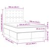 vidaXL Boxspringbett mit Matratze Hellgrau 120x190 cm Stoff