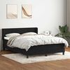 vidaXL Boxspringbett mit Matratze Schwarz 160x210 cm Samt