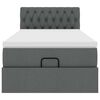 vidaXL Ottoman-Bett mit Matratze Dunkelgrau 80x200 cm Stoff