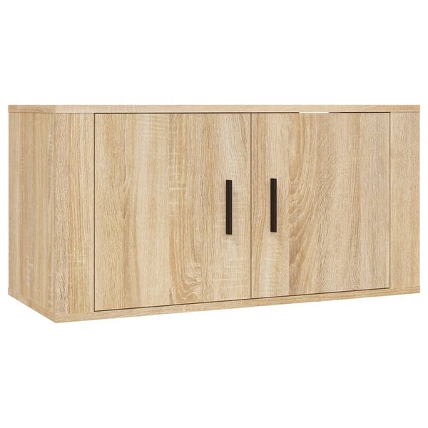 vidaXL 2-tlg. TV-Schrank-Set Sonoma-Eiche Holzwerkstoff
