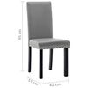 vidaXL Esszimmerst&uuml;hle 4 Stk. Grau PVC