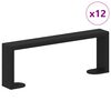 vidaXL M&ouml;belbeine 12 Stk. Schwarz 281 x 40,5 x 100 mm Eisen