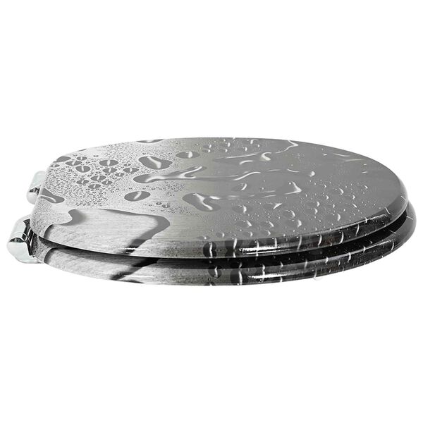 vidaXL Toilettensitz 2 pcs Grau 44 x 38 cm MDF-Platte