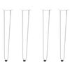 vidaXL Haarnadelbeine f&uuml;r Konsolentische 4 Stk. Wei&szlig; 72 cm Massivstahl
