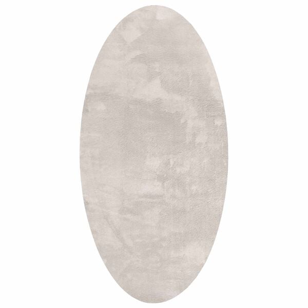 vidaXL Bereichsteppiche Oval HUARTE Sand 100 x 200 cm 100 %Polyester