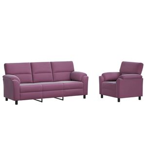 vidaXL Sofa-Set 2 pcs Lila Samt