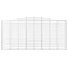 vidaXL Gabionen mit Hochbogen 4 Stk. 400x50x180/200cm Verzinktes Eisen