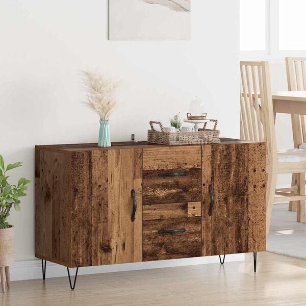 vidaXL Sideboard mit Schubladen Altholz 100 x 36 x 60 cm Holzwerkstoff