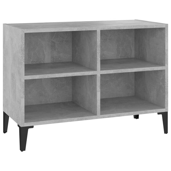 vidaXL TV-Schrank mit Metallbeinen Betongrau 69,5x30x50 cm