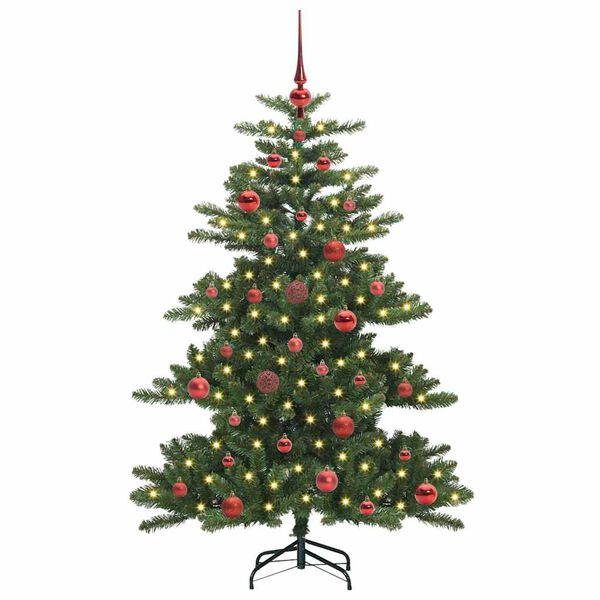 vidaXL K&uuml;nstlicher klappbarer Weihnachtsbaum Gr&uuml;n 150 cm PVC und Stahl