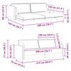 vidaXL Boden-Sofa-Bett 200cm Hellgrau Samt