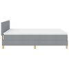 vidaXL Boxspringbett mit Matratze Hellgrau 140 x 200 cm Stoff